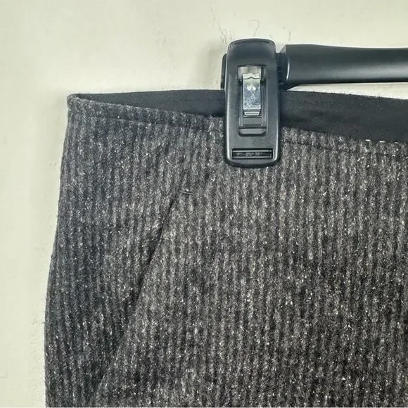Veronica Beard Size 10 Dark Gray Donegal Tweed Wool Silk Blend Pants Slacks